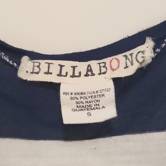 Billabong Cropped Striped Pocket Tank - Size Small - Picture 3 of 4